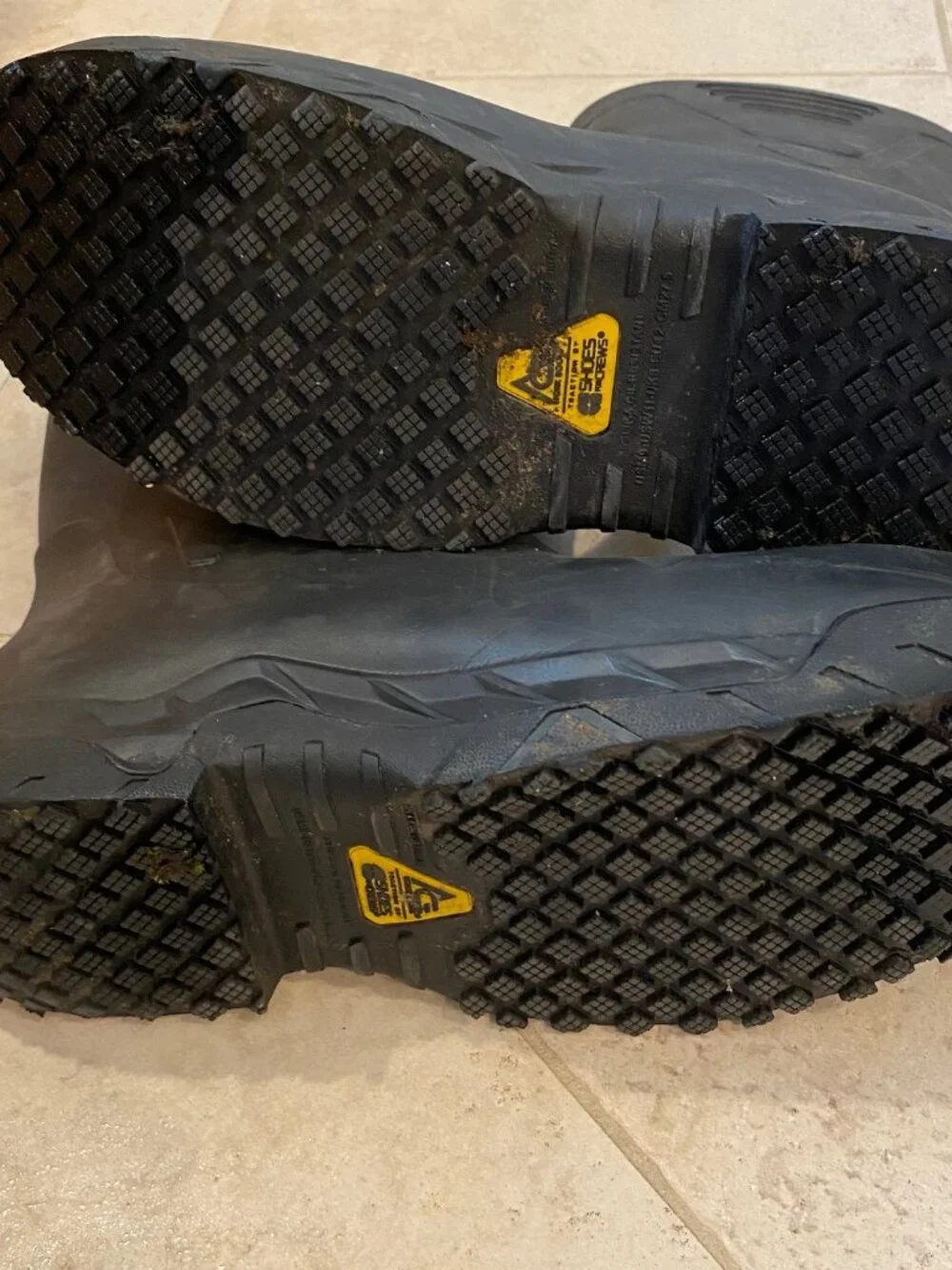 ACE Black Bullfrog PRO II Steel Toe Unisex Work Boots Shoes Crews Men 9 Women 11